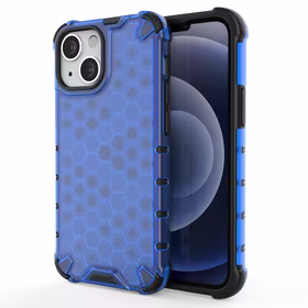 Honeycomb Case bruņu vāks ar TPU buferi iPhone 13 mini zils