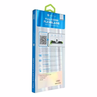 Aizsargstikls Bestsuit Elastīgais hibrīdstikls 5D Samsung Galaxy S10+ melns ar darbinājošu pirkstu nospiedumu lasītāju