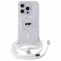 Karl Lagerfeld Crossbody IML Karl Head Magnētiskais viedtālruņa apvalks iPhone 16 Pro Max - caurspīdīgs