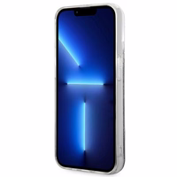 Karl Lagerfeld KLHCP14LLMNMK iPhone 14 Pro 6.1 cietais viedtālruņa apvalks melns šķidrs mirdzums Monogram