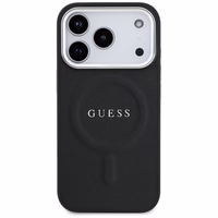 Guess Classic Logo Magnētiskais viedtālruņa apvalks iPhone 17 Pro - melns
