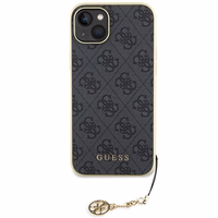 Guess 4G Charms Collection viedtālruņa apvalks iPhone 15 Plus - pelēks