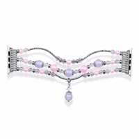 Aproces cilpa Apple Watch 42/44/45 dizains 4 sudraba-violeta