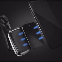 Zīmīte magnētiskajam auto turētājam melna un sudrabaina