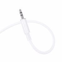 Borofone Kabelis AUX BL21 Lemon - Lightning uz 3,5 mm ligzdu - 1 metra garš balts kabelis