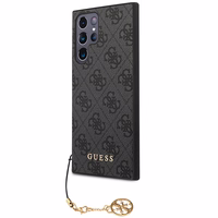 Guess GUHCS23LGF4GGR S23 Ultra S918 pelēks/pelēks cietais apvalks 4G Charms kolekcija