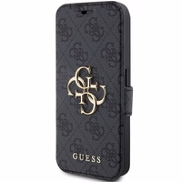 Guess 4G Metal Logo apvalks iPhone 15 Pro - pelēks