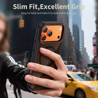 Tech-Protect MagHybrid MagSafe maciņš iPhone 17 Pro Max melns un sarkans