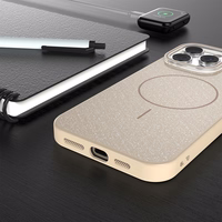 Glitter Thin Mag maciņš for iPhone 17 Pro 6,3" brūns