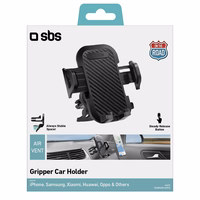 SBS TEHWSUPCLIPSTG viedtālruņa turētājs, paredzēts gaisa ventilācijai, ar pastiprinātām žokļiem - melns