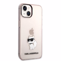 Karl Lagerfeld KLHCP14MHNCHTCP iPhone 14 Plus 6.7" rozā/rozā cietais viedtālruņa apvalks Ikonik Choupette