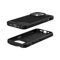 UAG Metropolis LT Magnētiskais viedtālruņa apvalks iPhone 15 Pro - melns kevlar