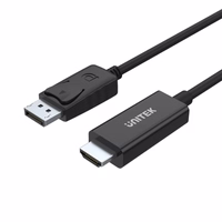 UNITEK Y-5118CA video cable adapter 1.8 m HDMI Type A (Standard) DisplayPort melns