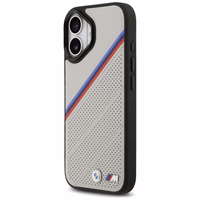 BMW M Tricolor Metal Logo MagSafe viedtālruņa apvalks iPhone 17 - pelēks