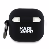 Karl Lagerfeld silikona Choupette Head 3D vāciņš AirPods 4 – melns