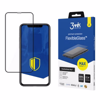 3mk FlexibleGlass Max melns Hybrid Stikls for iPhone Xs Max / 11 Pro Max