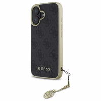 Guess 4G Charms Kolekcijas viedtālruņa apvalks iPhone 16 Plus - melns
