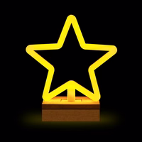 Neon Wood statīvs LED STAR silti balts FLNW04 Forever Light