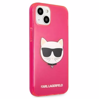 KARL LAGERFELD KLHCP13SCHTRP IPHONE 13 MINI 5.4 "rozā/rozā maciņš GLITTER CHAPETTE FLUO
