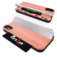 Zizo Retro Series - Wallet Back with Magnetic Closure and Built-In Kickstand iPhone Xs / X (persiku/sudrabs)