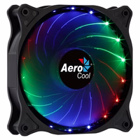 Aerocool COSMO12FRGB PC Fan 12cm LED RGB Molex Connector Silent melns