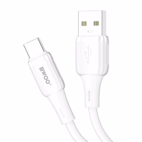 BWOO 3A silikona kabelis X329C USB - USB-C 1m balts