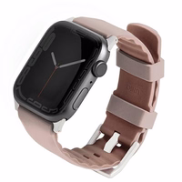 UNIQ siksniņa Linus Apple Watch Series 1/2/3/4/5/6/7/8/9/SE/SE2 38/40/41mm. Airosoft Silikona rozā/rozā
