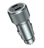 JELLICO auto lādētājs F17 PD 60W 2xUSB-C melns