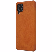 Nillkin Qin ādas viedtālruņa apvalks Samsung Galaxy A22 4G brūns