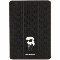 Karl Lagerfeld Saffiano Monogram Ikonik Planšetdatora apvalks iPad 10.2" 2019 (7. ģen.) Folio magnet Allover Cover - melns