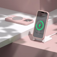 Etteri Silikona mag futrālis iPhone 15 6,1" gaiši rozā krāsā