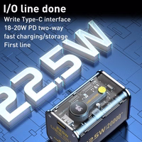 Portatīvais lādētājs WK Design "WP-337" Melns 20000mAh (PD 20W / QC3.0 22.5W)