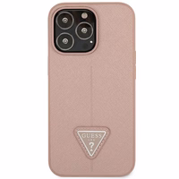 Guess GUHCP14LPSATLP iPhone 14 Pro 6.1 "rozā/rozā cietais apvalks SaffianoTriangle Logo