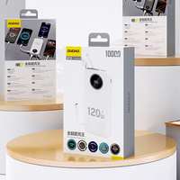 Dudao K13 10000mAh portatīvais lādētājs ar iebūvētu kabeli - balta
