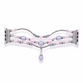 Aproces cilpa Apple Watch 42/44/45 dizains 4 sudraba-violeta