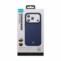 Benks Magnetic Armor Pro Armor Grid Kevlar Case Metal Frame 600D (YB69) priekš Iphone 17 Pro blue