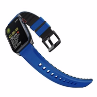 Uniq Linus Airosoft Silicone Siksniņa for Apple Watch 1/2/3/4/5/6/7/8/SE/SE2/Ultra 42/44/45/49mm - Zils