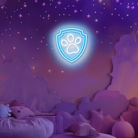Hanging neon LED Paw Patrol on plexiglass - Paw OW-130246
