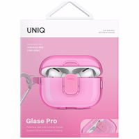 Uniq Glase Pro apvalks AirPods Pro 2 - rozā