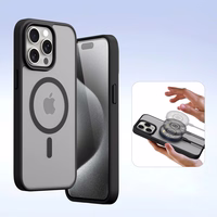 Dux Ducis Lawa ādas viedtālruņa apvalks iPhone 15 Pro Max - melns