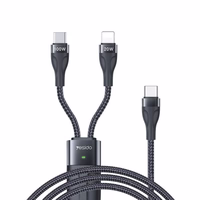 YESIDO KABELIS CA87 100W TYPE-C/2IN1  1,4M 3,5A melns