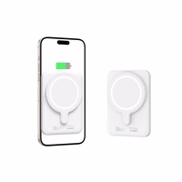 Tech-Protect LifeMag PB10 portatīvais lādētājs ar MagSafe 5000mAh 15W USB-C ports - balta + USB-C kabelis