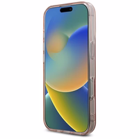 Karl Lagerfeld IML logotipa ar rhinestones viedtālruņa apvalks iPhone 16 Pro Max - rozā