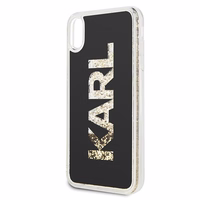 Karl Lagerfeld KLHCI65KAGBK iPhone Xs Max melns Karl logo Glitter