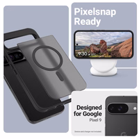 Crong Hybrid Matte Magnetic - MagSafe Google Pixel 9 Case (melns)