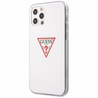 Guess GUHCP12MPCUCTLWH iPhone 12/12 Pro 6.1" balts cietais apvalks Triangle kolekcija