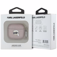 Karl Lagerfeld Monogramma Karl galvas viedtālruņa apvalks AirPods 4 - rozā