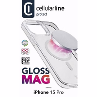 Cellularline Gloss Mag - iPhone 15 Pro MagSafe maciņš (caurspīdīgs)