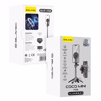 Blavec Selfie statīvs Alumīnija Coco Mini P-05 MagSafe statīvs + attālās vadības pults + turētājs 0,41 metri - melns