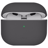 Uniq Lino silikona apvalks AirPods 4 - pelēks